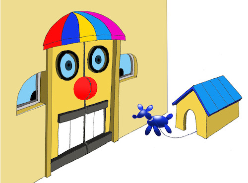 Cartoon: Clown House... (medium) by berk-olgun tagged clown,house