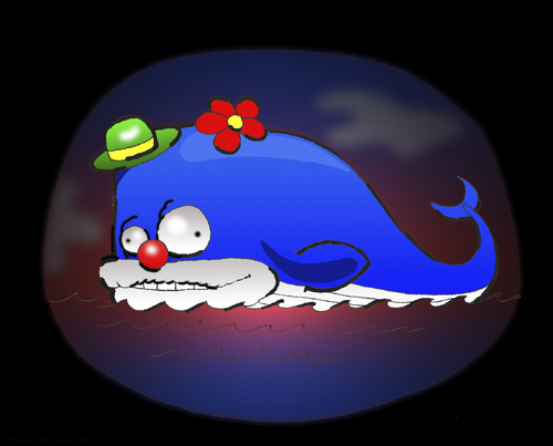 Cartoon: Clown Whale... (medium) by berk-olgun tagged clown,whale