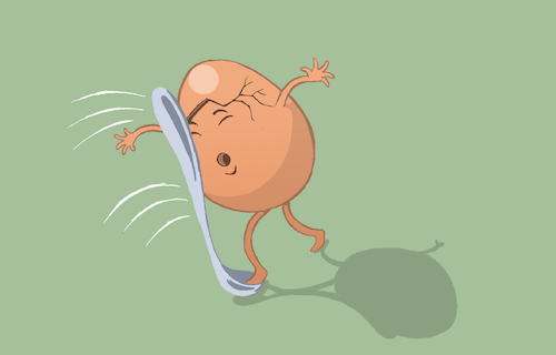 Cartoon: Clumsy Egg... (medium) by berk-olgun tagged clumsy,egg