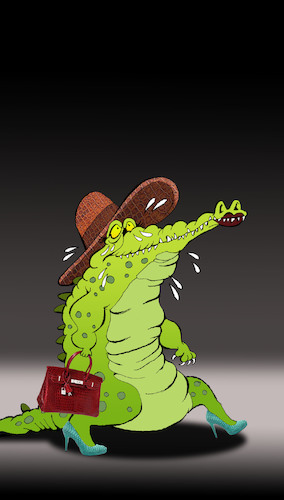 Cartoon: Crocodile Tears... (medium) by berk-olgun tagged crocodile,tears