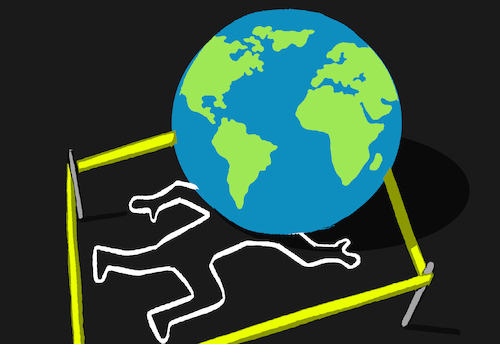 Cartoon: CSI Atlas... (medium) by berk-olgun tagged csi,atlas