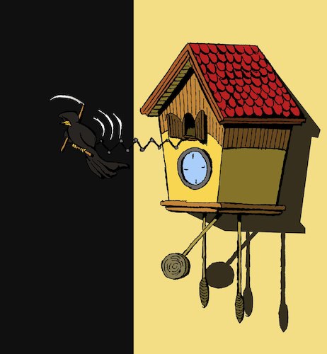 Cartoon: Cuckoo Clock... (medium) by berk-olgun tagged cuckoo,clock