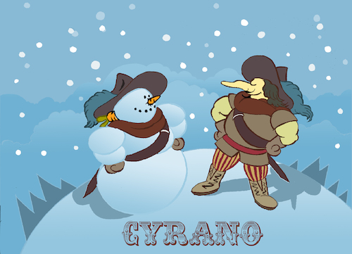 Cartoon: Cyrano de Bergerac... (medium) by berk-olgun tagged cyrano,de,bergerac