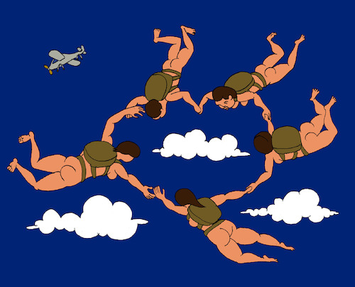 Cartoon: Dance in the Sky... (medium) by berk-olgun tagged dance,in,the,sky