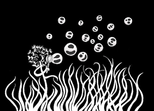 Cartoon: Dandelion... (medium) by berk-olgun tagged dandelion