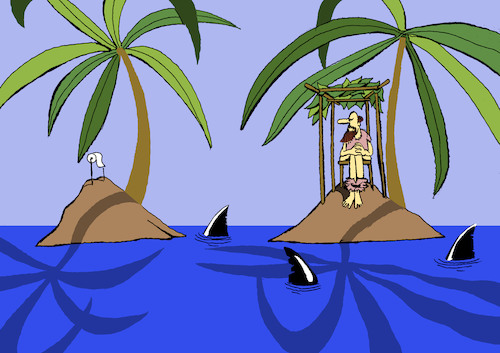 Cartoon: Desert Island... (medium) by berk-olgun tagged desert,island