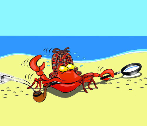 Cartoon: Detective Crab... (medium) by berk-olgun tagged detective,crab