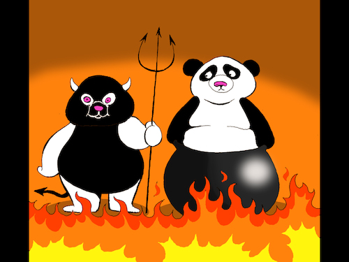 Cartoon: Devil Panda... (medium) by berk-olgun tagged devil,panda