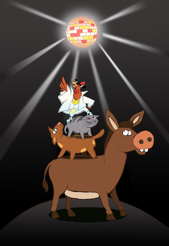 Cartoon: Disco King... (medium) by berk-olgun tagged disco,king