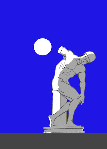 Cartoon: Discobolus... (medium) by berk-olgun tagged discobolus