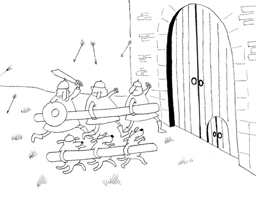 Cartoon: Dog Door... (medium) by berk-olgun tagged dog,door