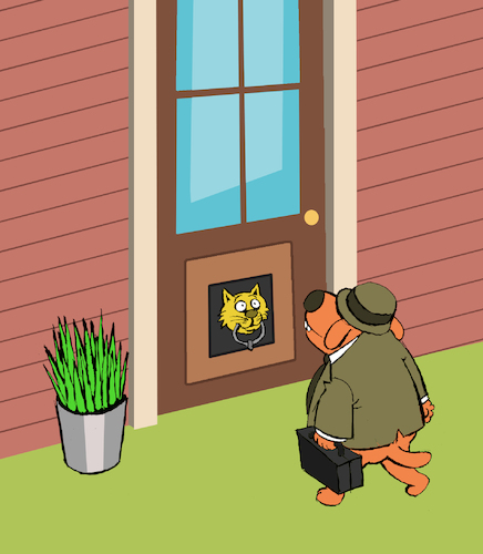 Cartoon: Dog Door... (medium) by berk-olgun tagged dog,door