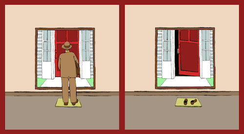 Cartoon: Doormat... (medium) by berk-olgun tagged doormat