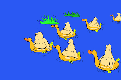 Cartoon: Duck Habitat... (medium) by berk-olgun tagged duck,habitat