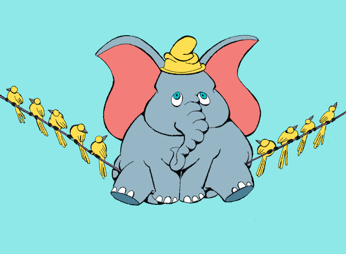 Cartoon: Dumbo... (medium) by berk-olgun tagged dumbo