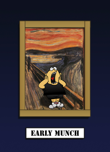 Cartoon: Early Munch... (medium) by berk-olgun tagged early,munch