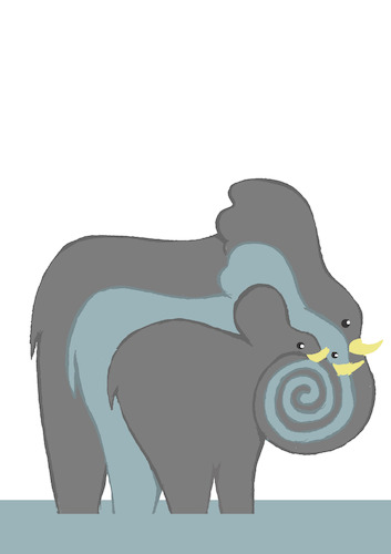 Cartoon: Elephant Family... (medium) by berk-olgun tagged elephant,family
