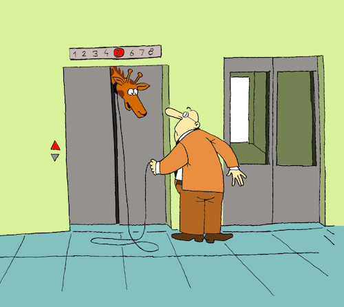 Elevator... By berk-olgun | Media & Culture Cartoon | TOONPOOL