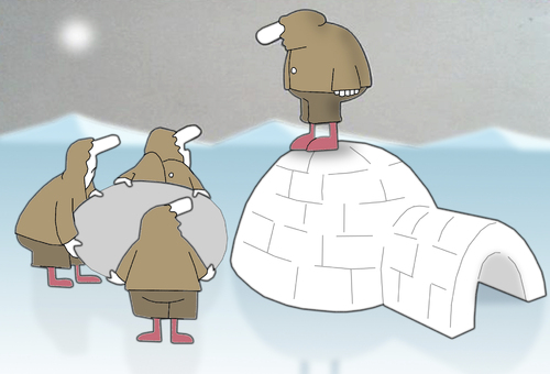 Cartoon: Eskimo at Depression.. (medium) by berk-olgun tagged eskimo,at,depresssion