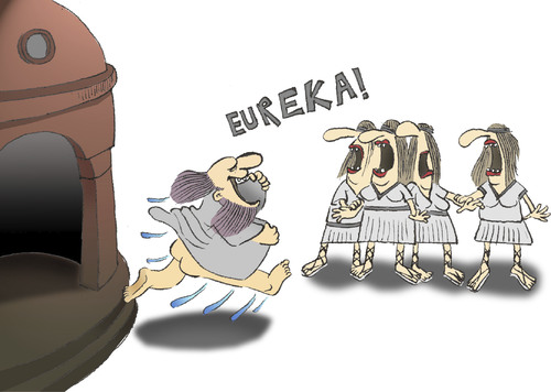 Cartoon: EUREKA... (medium) by berk-olgun tagged eureka