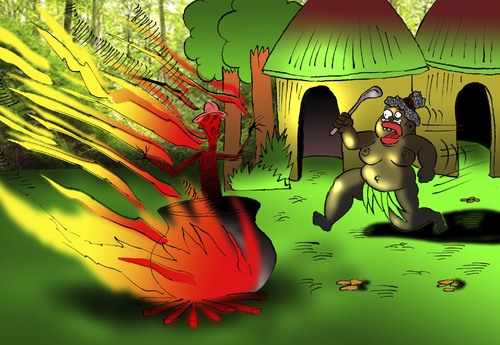 Cartoon: Fire... (medium) by berk-olgun tagged fire