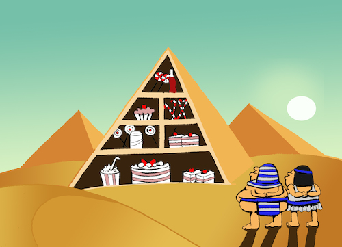 Cartoon: Food Pyramid... (medium) by berk-olgun tagged food,pyramid