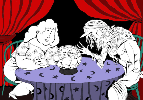 Cartoon: Fortune Teller... (medium) by berk-olgun tagged fortune,teller