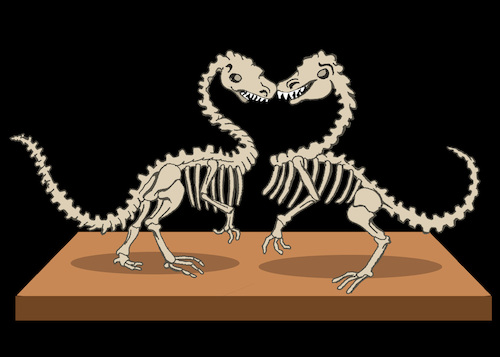 Cartoon: Fossils in Love... (medium) by berk-olgun tagged fossils,in,love