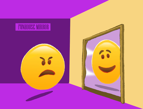 Cartoon: Funhouse Mirror... (medium) by berk-olgun tagged funhouse,mirror