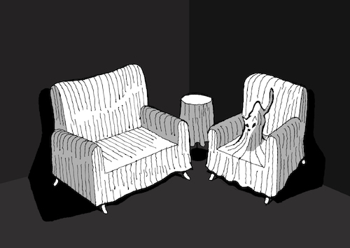 Cartoon: Ghost Cat... (medium) by berk-olgun tagged ghost,cat