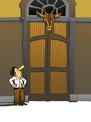 Cartoon: Giraffe Knocker... (medium) by berk-olgun tagged giraffe,knocker