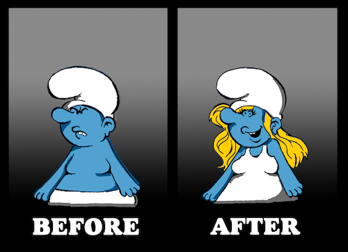 Cartoon: Grouchy Smurf... (medium) by berk-olgun tagged grouchy,smurf