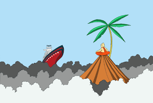 Cartoon: Hallucination... (medium) by berk-olgun tagged hallucination