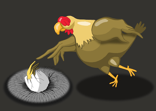 Cartoon: Hand of Chicken... (medium) by berk-olgun tagged hand,of,chicken