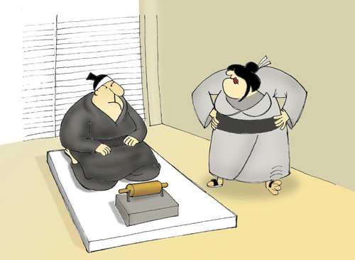 Cartoon: Harakiri.. (medium) by berk-olgun tagged harakiri