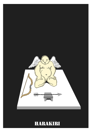 Cartoon: Harakiri... (medium) by berk-olgun tagged harakiri