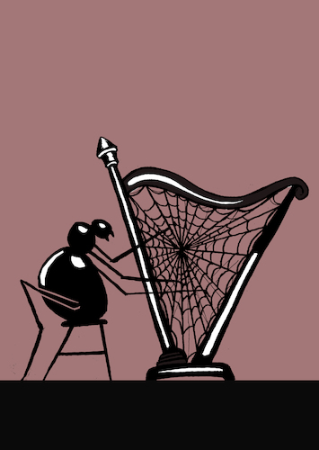 Cartoon: Harp... (medium) by berk-olgun tagged harp