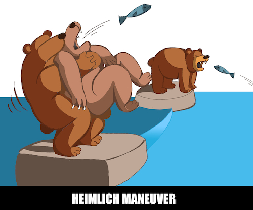 Cartoon: Heimlich Maneuver... (medium) by berk-olgun tagged heimlich,maneuver