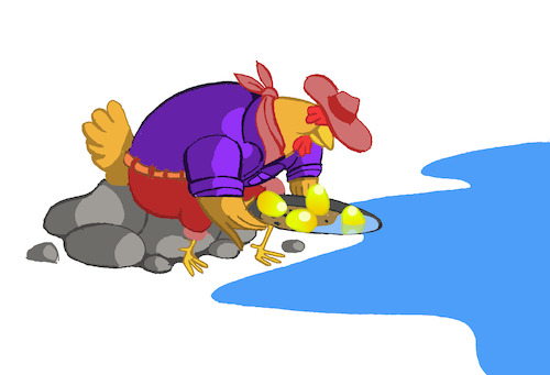 Cartoon: Hen With Golden Eggs... (medium) by berk-olgun tagged golden,eggs