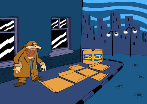 Cartoon: Homeless... (medium) by berk-olgun tagged homeless