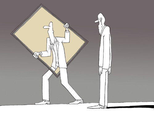 Cartoon: Hyperrealism... (medium) by berk-olgun tagged hyperrealism