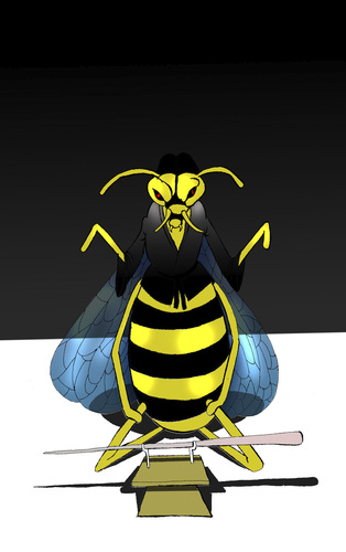 Cartoon: Japanese Wasp... (medium) by berk-olgun tagged japanese,wasp