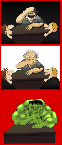 Cartoon: Joke of Hulk... (medium) by berk-olgun tagged joke,of,hulk