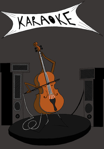 Cartoon: Karaoke... (medium) by berk-olgun tagged karaoke