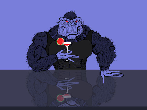 Cartoon: King Kong Cocktail... (medium) by berk-olgun tagged king,kong,cocktail