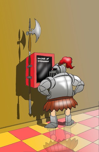 Cartoon: Knight Emergency... (medium) by berk-olgun tagged knight,emergency