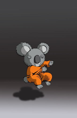 Cartoon: Koala in Nirvana... (medium) by berk-olgun tagged koala,in,nirvana