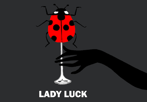 Cartoon: Lady Luck... (medium) by berk-olgun tagged lady,luck