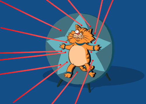 Cartoon: Laser Pointer... (medium) by berk-olgun tagged laser,pointer