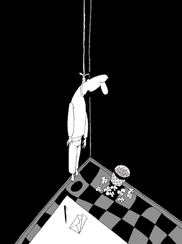 Cartoon: Letter Suicide... (medium) by berk-olgun tagged letter,suicide